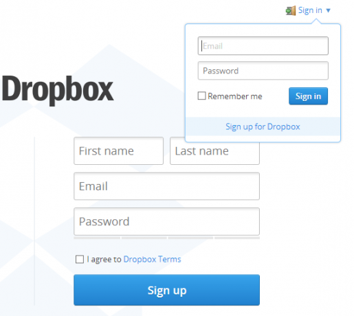 dropbox-verkkoliitäntä