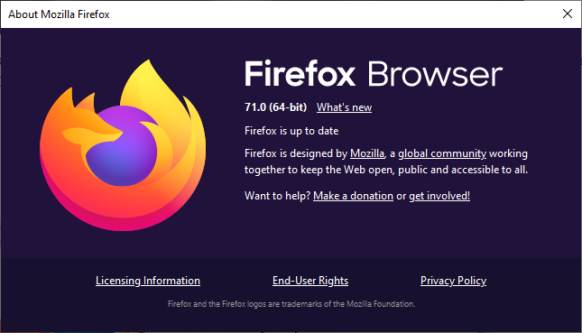 Firefox-päivitysikkuna