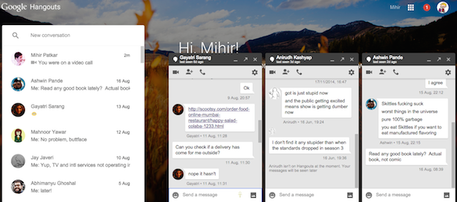 Hangouts-teksti-chatit