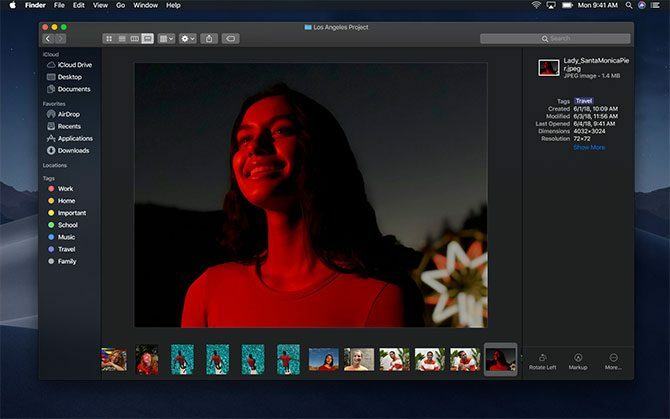 macOS 10.14 Mojave Gallery View