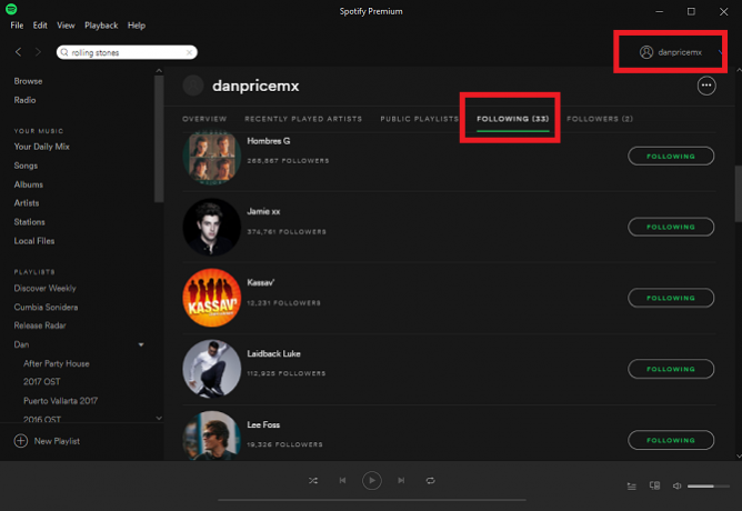 Spotify Seuraavat