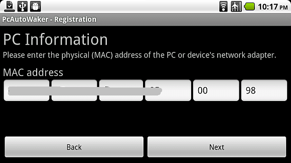 wake on lan Android-sovellus