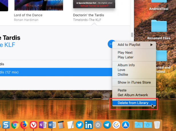 Poista äänitiedosto iTunesista Macissa