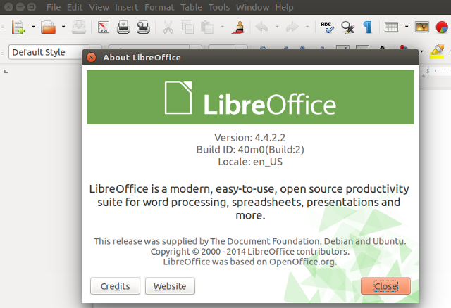 ubuntu eloisa libreoffice