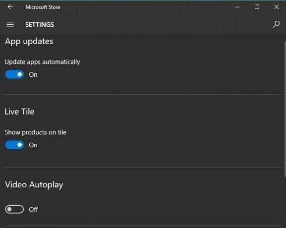 Videoiden automaattisen toiston poistaminen käytöstä Microsoft Storesta Poista käytöstä Microsoft Store Video Auto -toisto