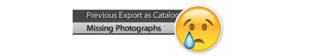 Puuttuvat valokuvat Lightroom