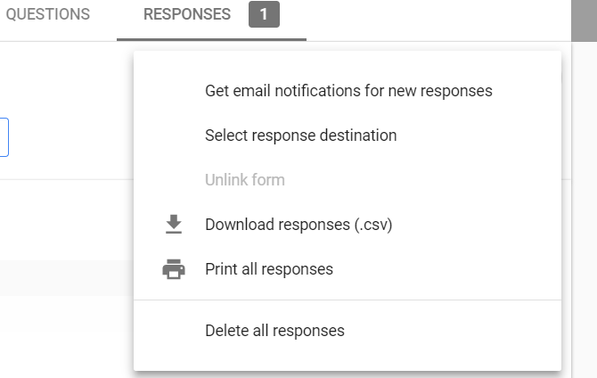 Google Sheets, yhteyslomake