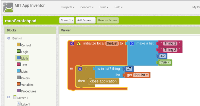 Android luo sovellus appinventor allblocks