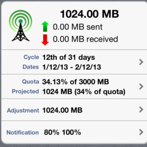 Käytä Data Master -sovellusta seurataksesi iPhonesi tietojen käyttöä [iOS, ilmaiseksi rajoitetun ajan] 2013 01 23 10