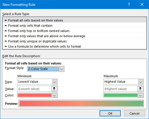 excel uusi sääntö