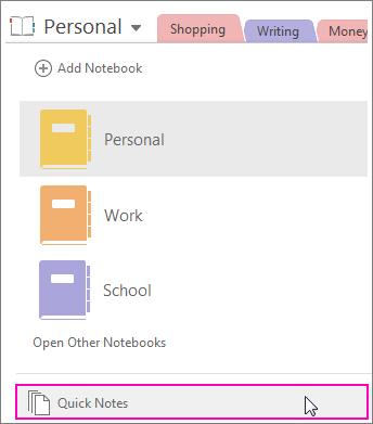 Microsoft OneNote - kaikki tallennettu