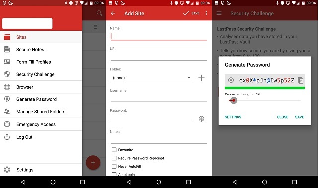 LastPass-Kuvakaappaus