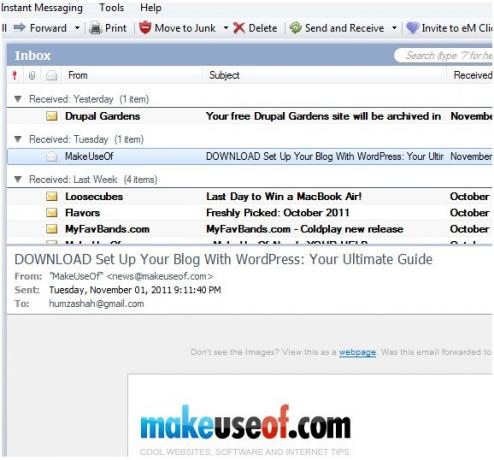 eMClient: Työpöytäsovellus sähköpostien hallintaan ja chattailuun ystävien kanssa [Windows] Instant2