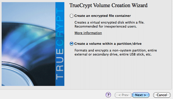 Kuinka luoda todella piilotettu osio TrueCrypt 7 2: n avulla osion sisällä