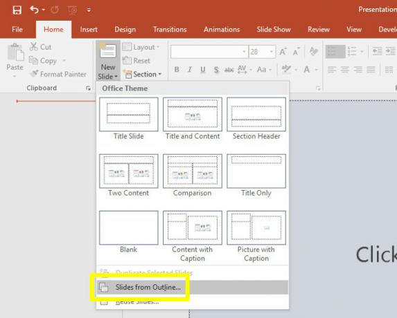 powerpoint liukuu ääriviivasta