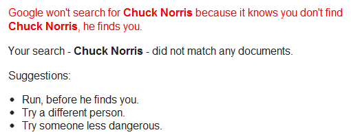 google-haku missä on chuck norris