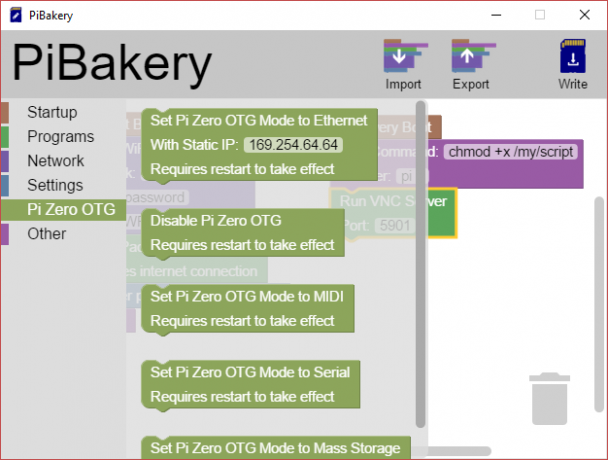 MakeUseOf Linux PiBakery Pi Zero OTG -tila