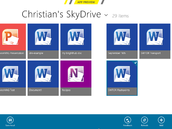 Lataa kuvia SkyDrive-pilvestä Windows 8: ssa