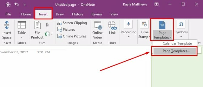 luoda onenote-kalenterimallin