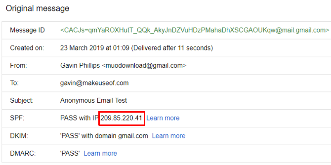 gmail jäljittää IP-osoite