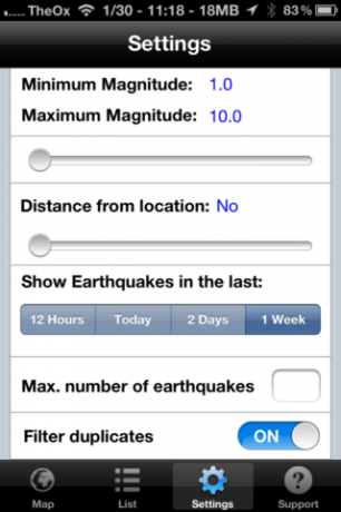 Quake Spotter - Helppo käyttää tapa seurata maanjäristyksiä [iOS, maksetut sovellukset ilmaiseksi] QuakeSpotter05