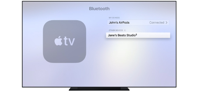 AirPod-laiteparien muodostaminen Apple TV: n kanssa