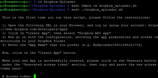 raspberry pi -sovellusten dropbox