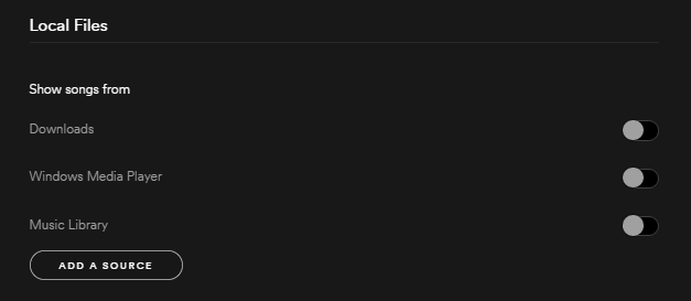 Spotify-local-musiikkia