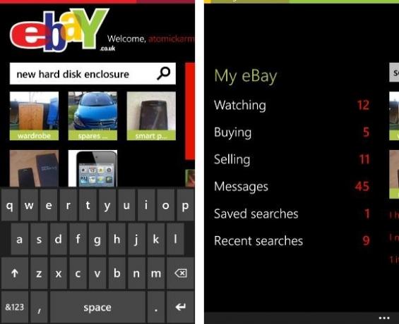 Windows Phone ebay -sovellus