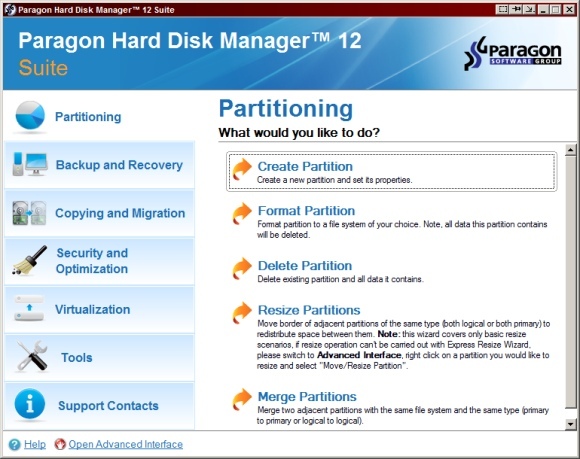 Paragon Hard Disk Manager 12 Suite: Kiintolevyjen täydellinen hallinta [Giveaway] phdm1