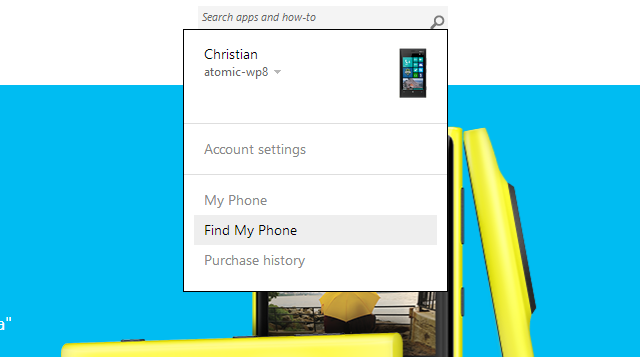 MUO-WP8-findmyphone-kirjautuminen