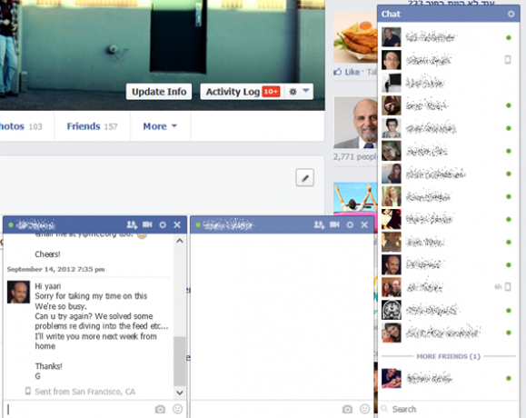 Facebookin chat Facebookin chat