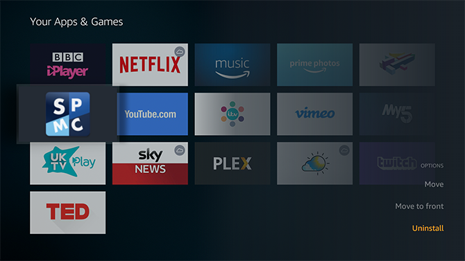 amazon fire poistaa sovelluksia