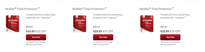 McAfee Total Protection: Täydellinen tietoturvapaketti kaikille laitteillesi MTP-valikoima 670 x 170