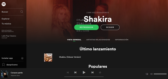 Kaikki väärässä uudessa Spotify Web Player -sovelluksessa spotify web player artist 670x315