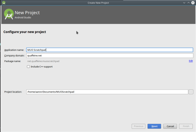 Android luo sovellus androidstudio newproject1