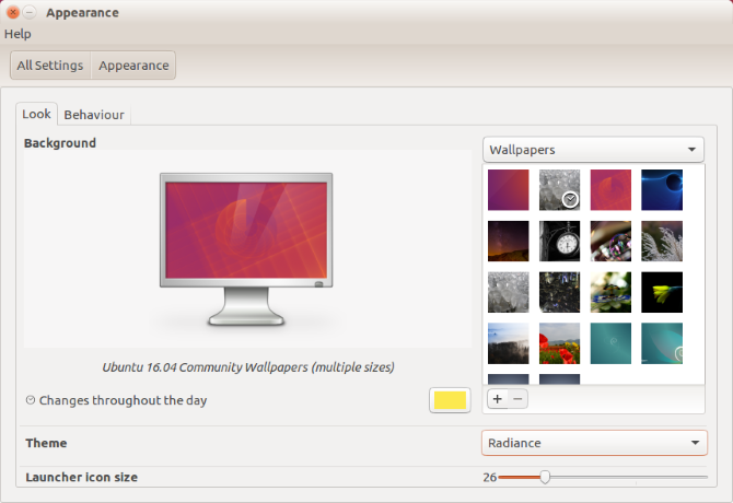 Aseta uusi työpöydän tausta Ubuntuun