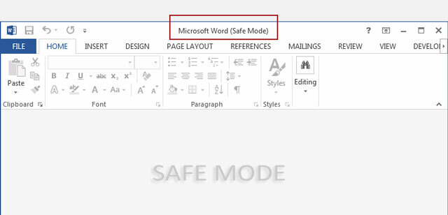 Microsoft Word -turvallinen tila