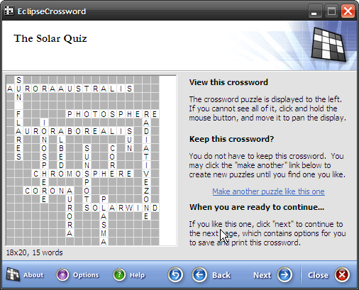 Suunnittele omat ristisanatehtäväsi (Windows) 6 ristisanan esikatselu