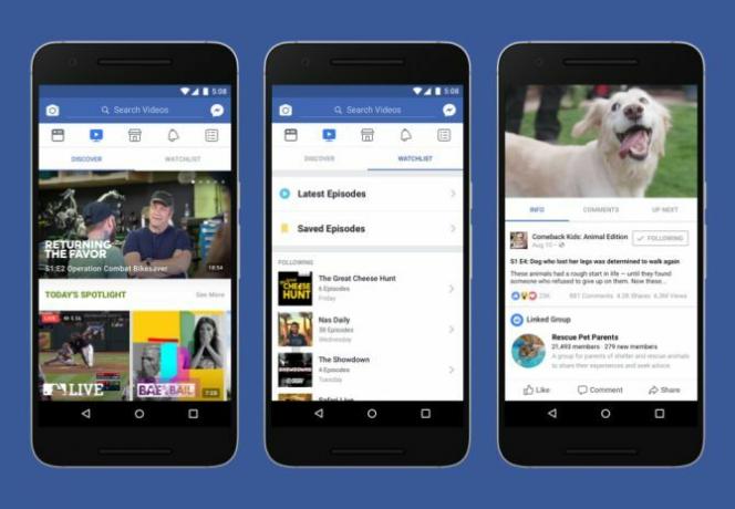 Uusi Facebook Watch -välilehti esittelee alkuperäisen ohjelmoinnin Yhdysvaltain facebook-katselupuhelimille