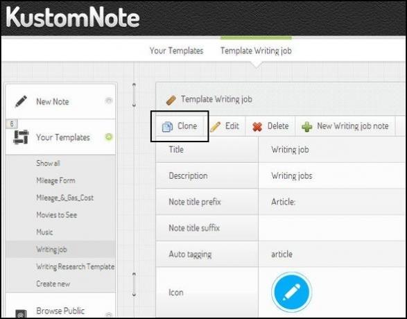 KustomNote: Koe Evernote kuten koskaan ennen Custom Templates Clone -painikkeella