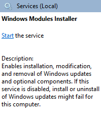 Windows-moduulin asennuspalvelu