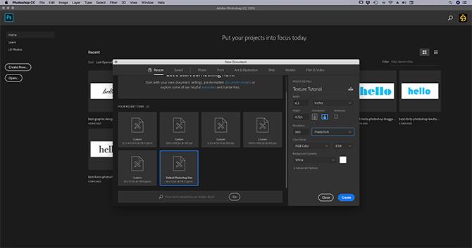 Luo tiedostoasi määrittävä Photoshop Texture -kuvio