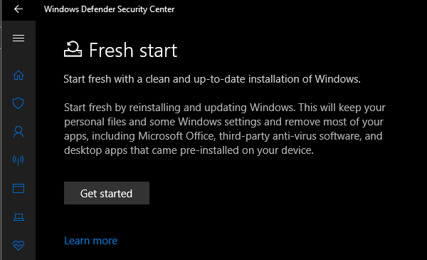 Windows Defenderin uusi alku