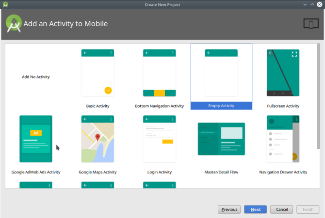 Android luo sovellus androidstudio newproject3