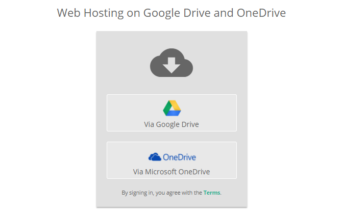 DriveToWeb Google Driven tai OneDriven avulla