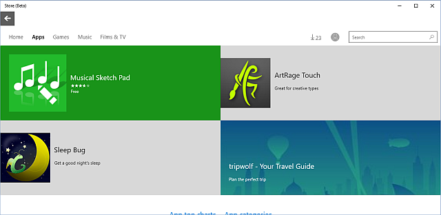 Windows 10 Store Beta