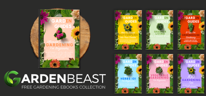 GardenBeast tarjoaa seitsemän ilmaista puutarhanhoitoa koskevaa e-kirjaa, joka käsittelee eri aiheita ja jakaa vinkkejä