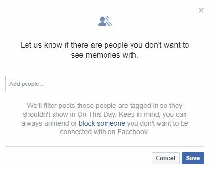 Kuinka estää Facebook-muistojen näkymisen ilmoituksissa ihmisille e1504012872781