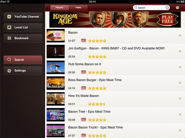 youtube-sovellukset ipadille